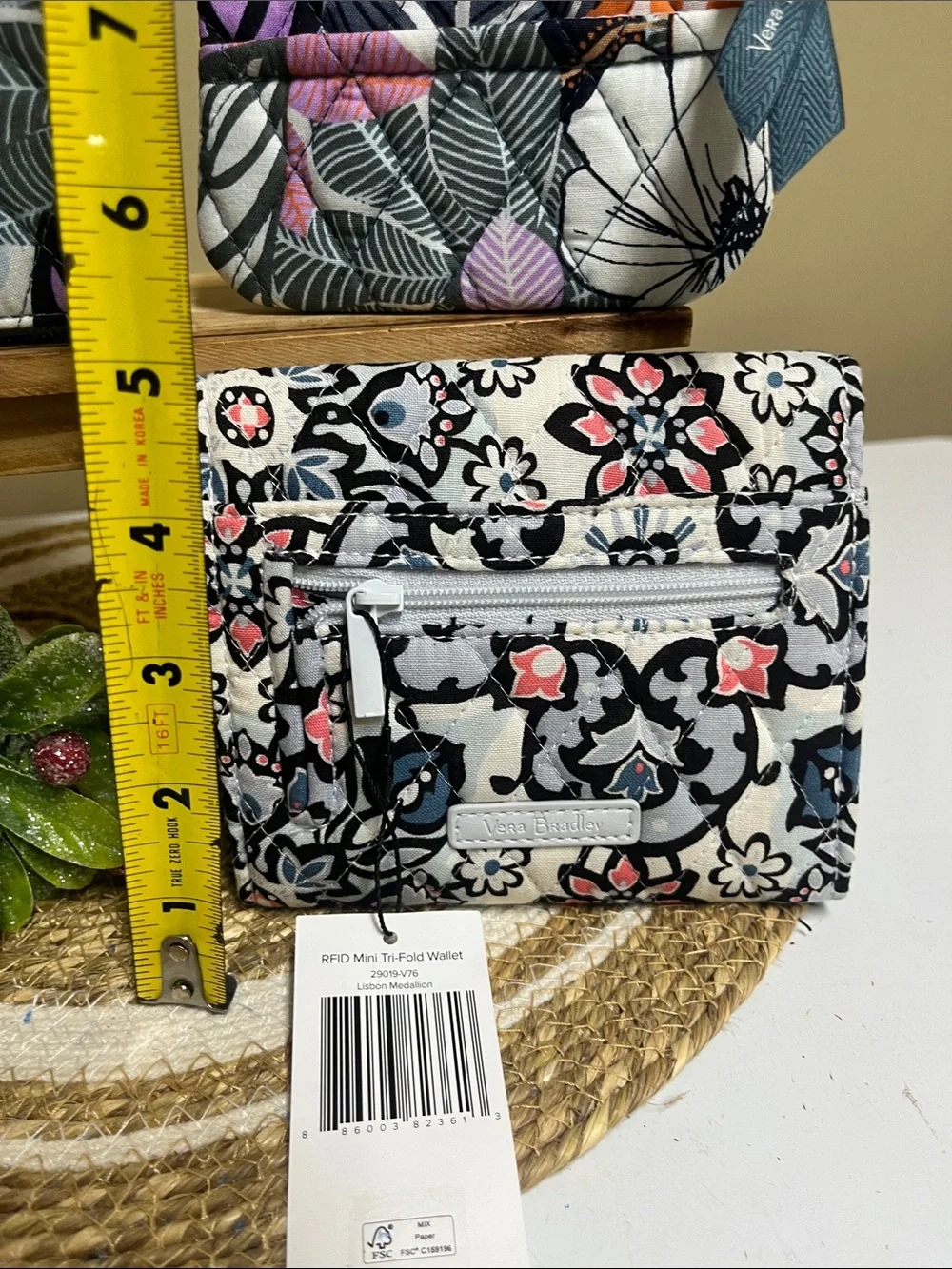 Bundle Vera Bradley mini wallet, luggage tag,small coin purse & travel wallet
